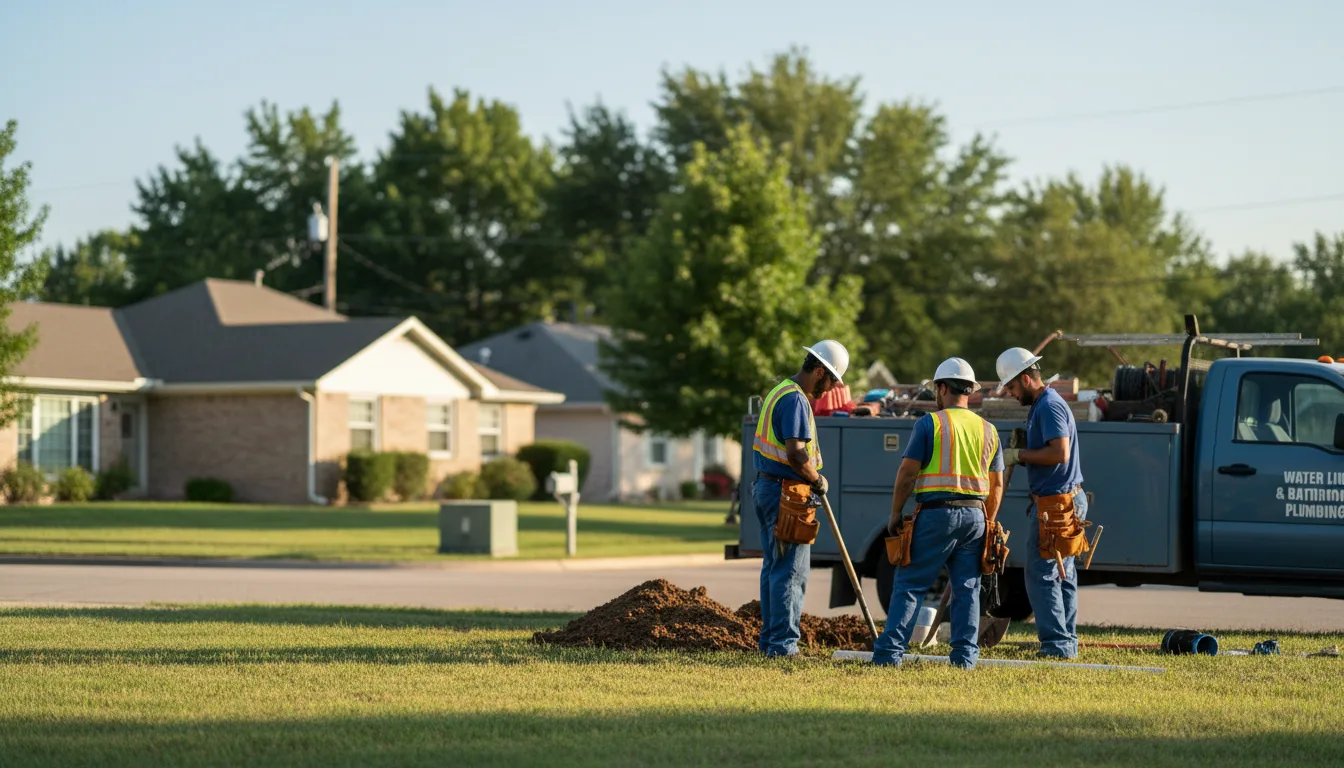 Residential water line and bathroom plumbing service in East Waterford, PA